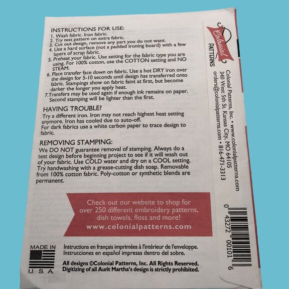 Aunt Marthas Embroidery Transfer Pattern 4005 Death By Chocolate Iron-On - Picture 4 of 4